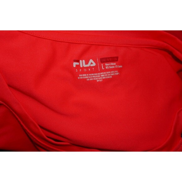 Fila Sport Performance Bright Pink Abstract Print Short Sleeve L Athletic Top - Picture 10 of 10